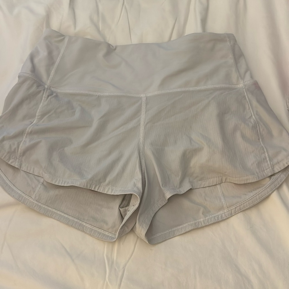 White- Lululemon size 4- speed up shorts
